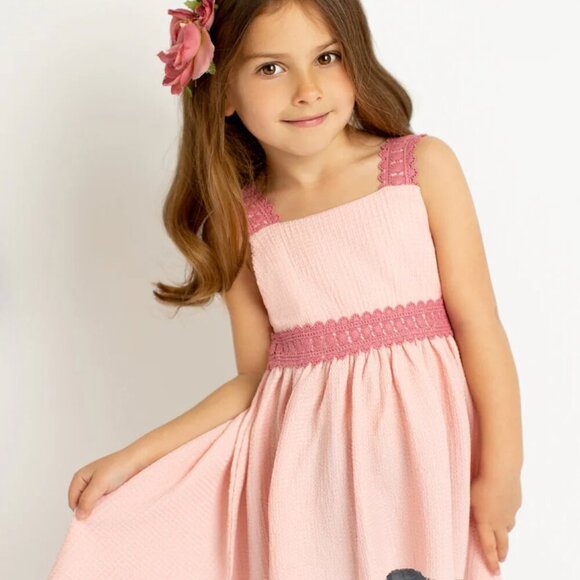 Joyfolie Elmina High-Low Tank Top in Blush Pink Girls Size 8 - Picture 2 of 5